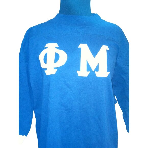 Phi Mu - Sorority / Fraternity Navy Blue Cotton T Shirt Size Large - Picture 4 of 7